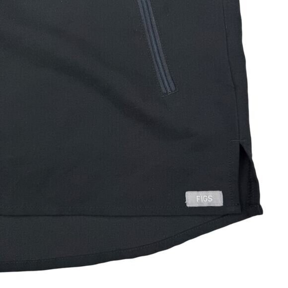 FIGS Limbe Moto Scrub Top Technical Size Small Black - Picture 7 of 8